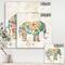 Designart - Boho Paisley Elephant I - Bohemian & Eclectic Canvas Artwork
